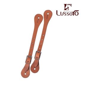 Lussoro Leather Single Spur Straps Outfit, Boots Hand Made Pack of 2 Set