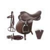 Lussoro English Riding Horse Saddle Kit Brown Combo Pack of 7 Pcs Set - Image 5
