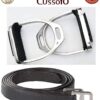 Lussoro Stirrup Leathers Black for Horse Leather Stirrups Black Horze Stirrup Leathers Iron Horse Stirrup Combo Pack