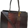 Crocodile mbossed leather handbags for Womens